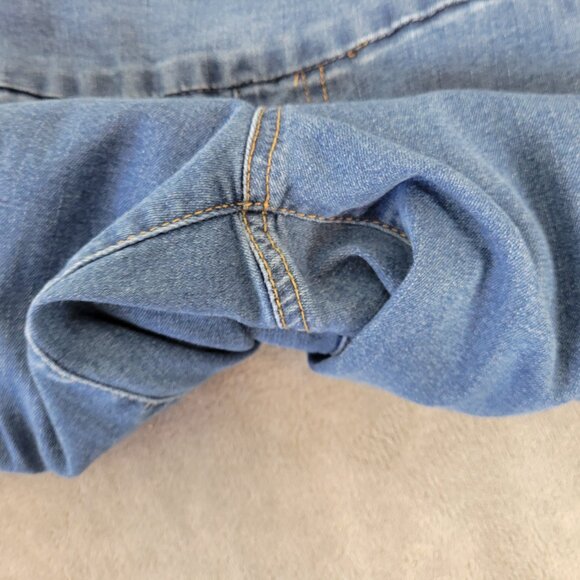 Woman Within Jeans 18W Plus Medium Wash Blue Straight Leg Pull On SL74E - Picture 4 of 10